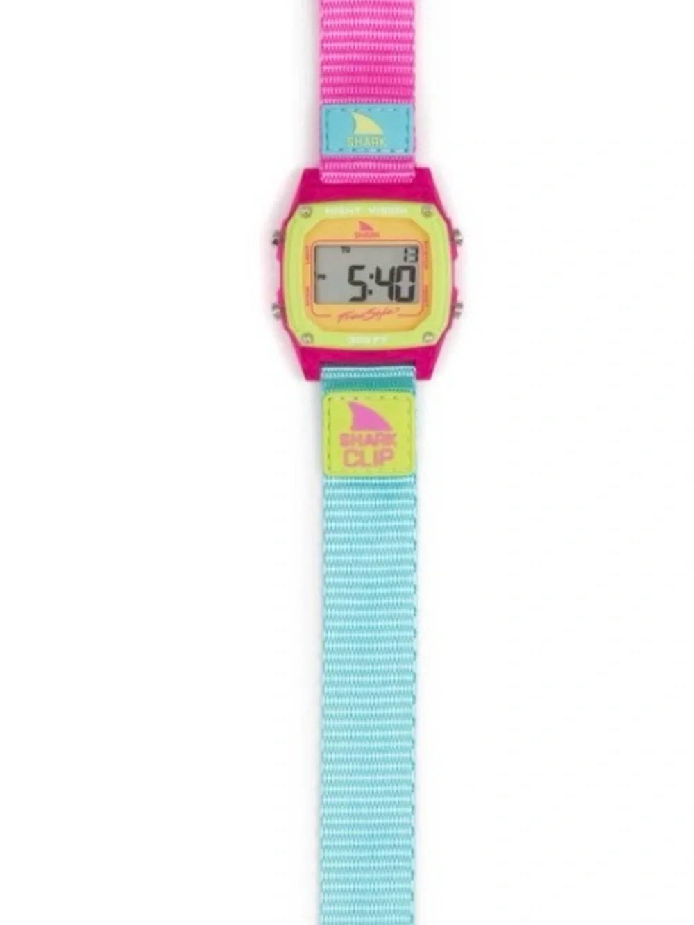 Freestyle Neon Mint Purple Blue Clip Watch